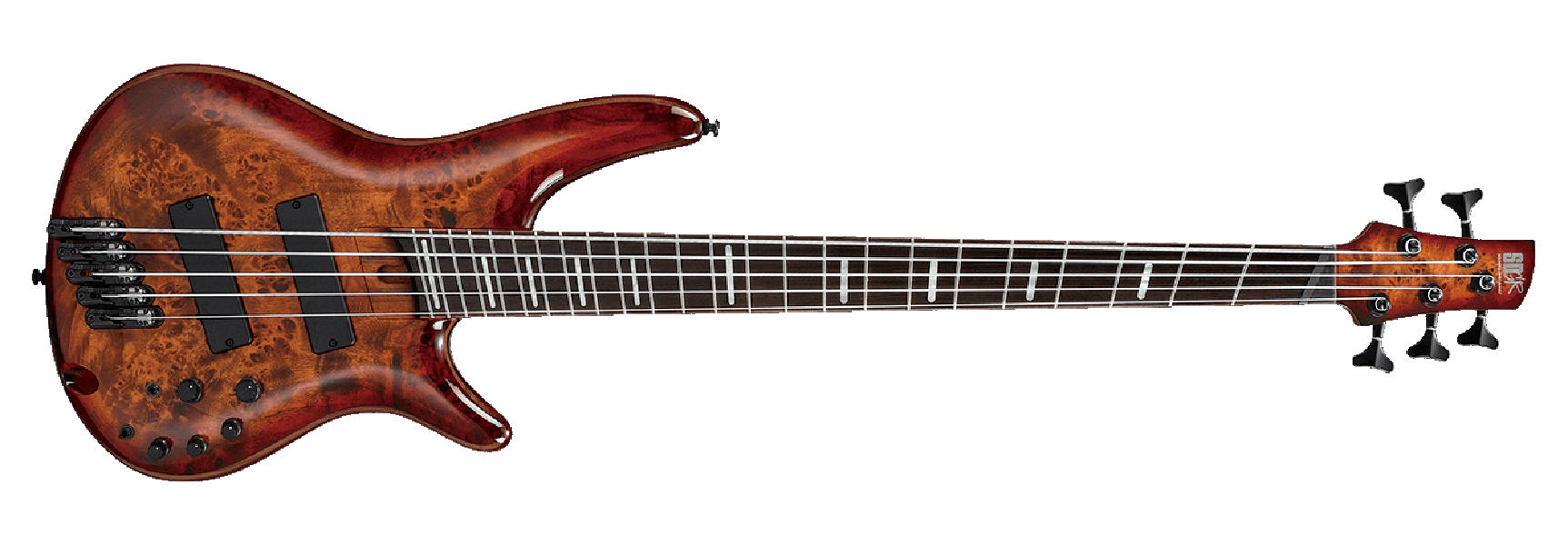 Ibanez Srms805 Btt Bass Workshop Multiscale Active - Brown Topaz Burst - Bajo eléctrico de cuerpo sólido - Variation 1