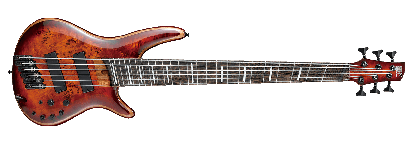 Ibanez Srms806 Btt Bass Workshop 6-cordes Multiscale Active - Brown Topaz Burst - Bajo eléctrico de cuerpo sólido - Variation 1