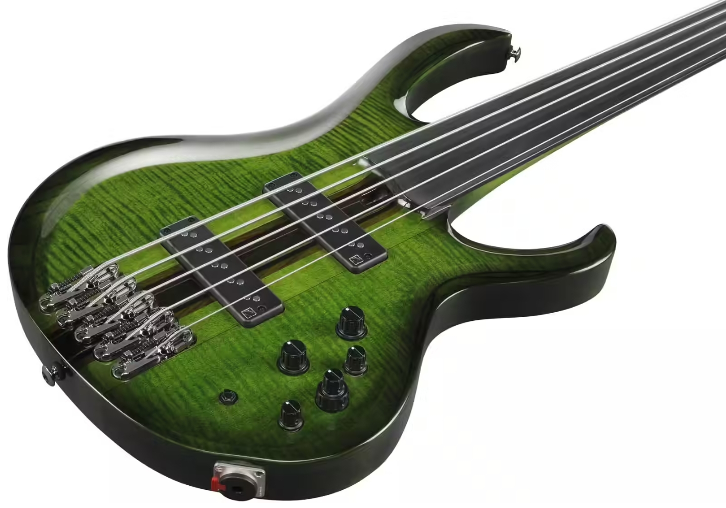 Ibanez Steve Di Giorgio Sdgb1 Dmt Signature Fretless 5c Active Ebo - Dark Moss Burst - Bajo eléctrico de cuerpo sólido - Variation 2