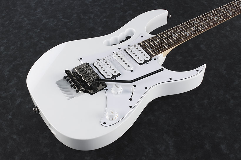 Ibanez Steve Vai Jemjr Wh Signature Hsh Fr Jat - White - Guitarra eléctrica con forma de str. - Variation 2