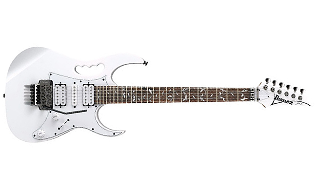 Ibanez Steve Vai Jemjr Wh Signature Hsh Fr Jat - White - Guitarra eléctrica con forma de str. - Variation 1
