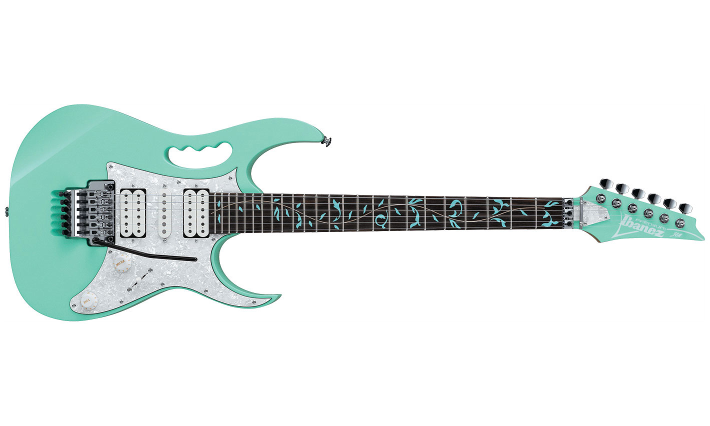 Ibanez Steve Vai Jem70v Sfg Premium Hsh Dimarzio Fr - Sea Foam Green - Guitarra eléctrica con forma de str. - Variation 1