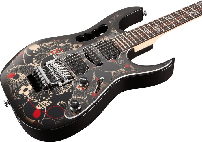 Ibanez Steve Vai Jem77 Fp2 Prestige Japon Signature - Floral Pattern 2 - Guitarra eléctrica con forma de str. - Variation 1