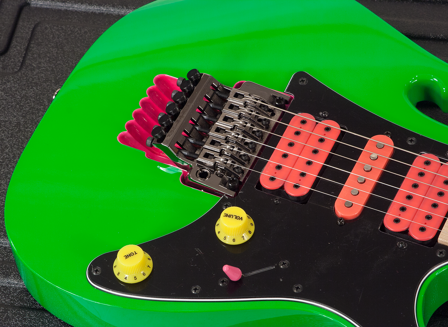 Ibanez Steve Vai Jem777 Lng Japon Signature Hsh Dimarzio Fr - Loch Ness Green - Guitarra eléctrica con forma de str. - Variation 5