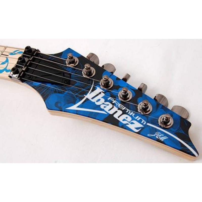 Ibanez Steve Vai Jem77p Bfp Premium Hsh Fr Mn - Blue Floral Pattern - Guitarra eléctrica con forma de str. - Variation 4