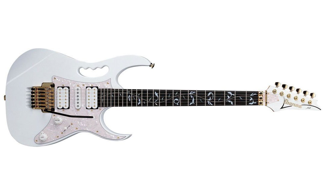 Ibanez Steve Vai Jem7v Wh Prestige Japon Signature Hsh Fr Rw - White - Guitarra eléctrica con forma de str. - Variation 1
