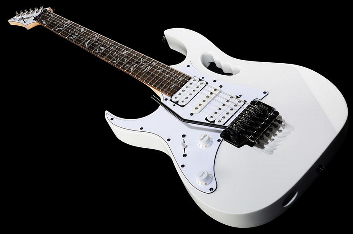Ibanez Steve Vai Jemjrl Signature Gaucher Fr Hh Ja - White - Guitarra electrica para zurdos - Variation 1