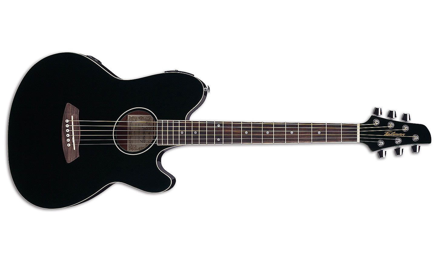 Ibanez Tcy10e Bk Talman Cw Epicea Sapele Pur - Black - Guitarra folk - Variation 1