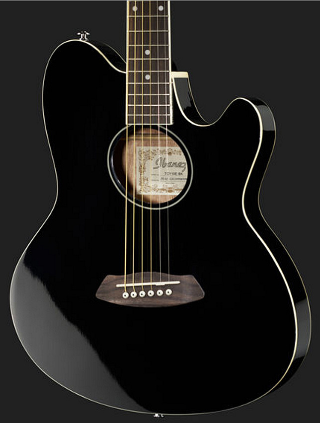 Ibanez Tcy10e Bk Talman Cw Epicea Sapele Pur - Black - Guitarra folk - Variation 2