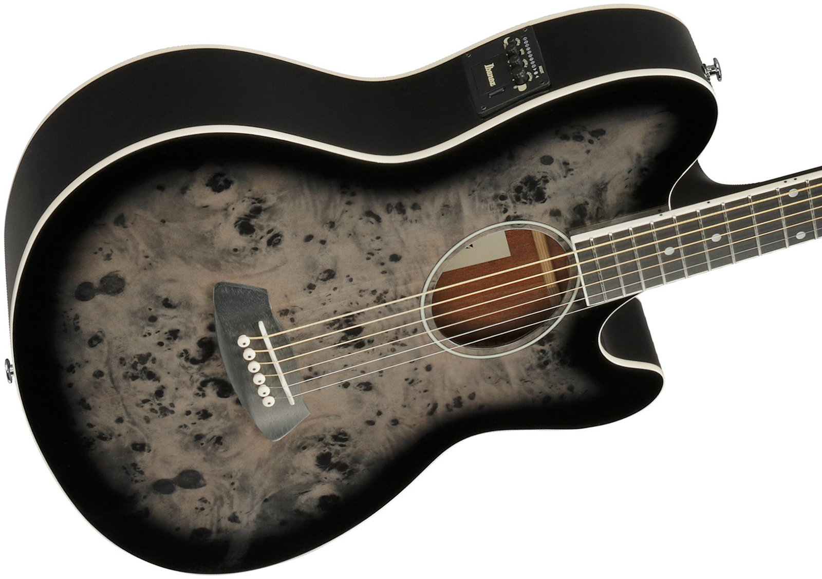 Ibanez Tcy10pa Bkb Talman Cw Tilleul Sapele Pur - Transparent Brown Black Burst - Guitarra folk - Variation 2