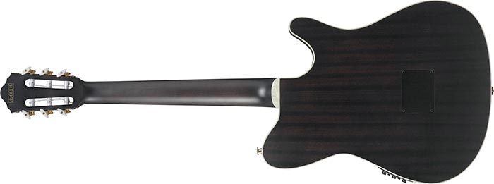Ibanez Tim Henson Tod10n Tkf Ind Signature Lh Gaucher Epicea Sapele Rw - Transparent Black Flat - Guitarra clásica 4/4 - Variation 1
