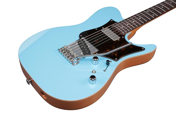 Ibanez Tom Quayle Tqms1 Ctb Jap Signature Smh Trem Rw - Celeste Blue - Guitarra eléctrica con forma de tel - Variation 2