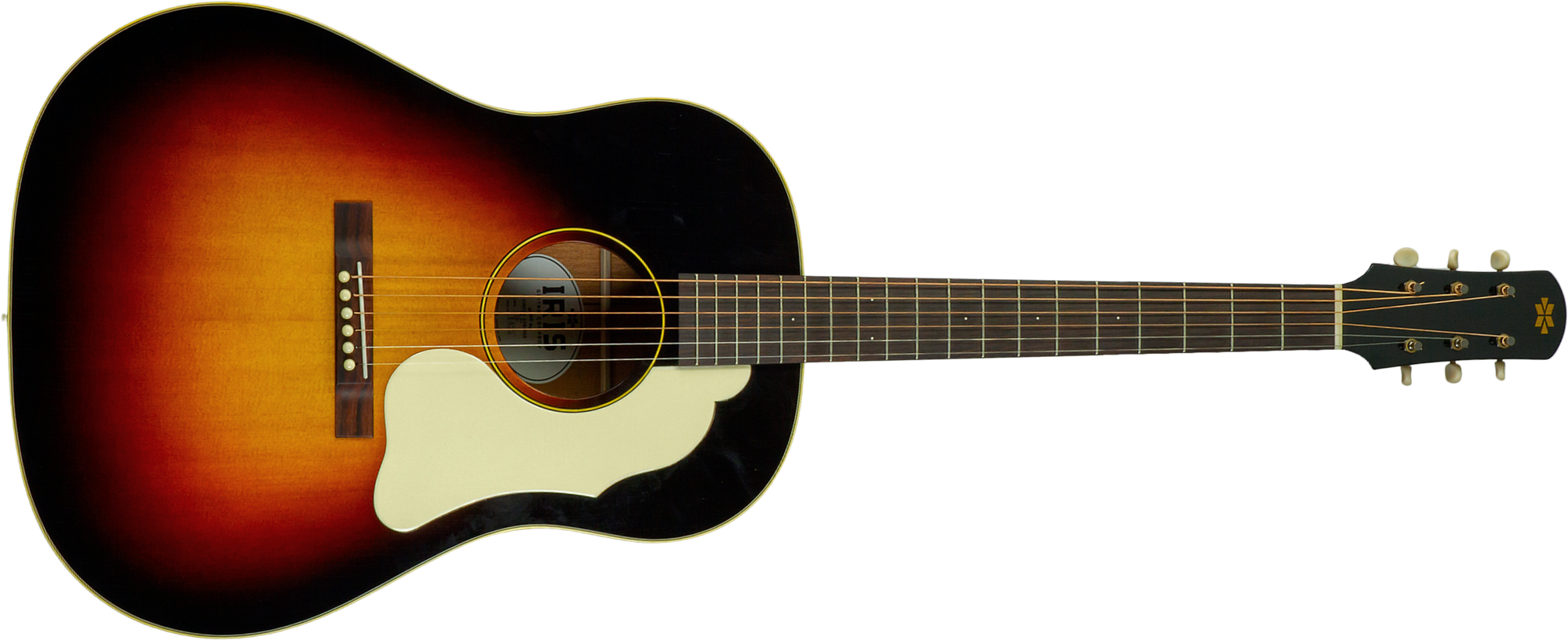 Iris Df Dreadnought Epicea Acajou Rw #1435 - Relic Tobacco Burst - Guitarra folk - Main picture