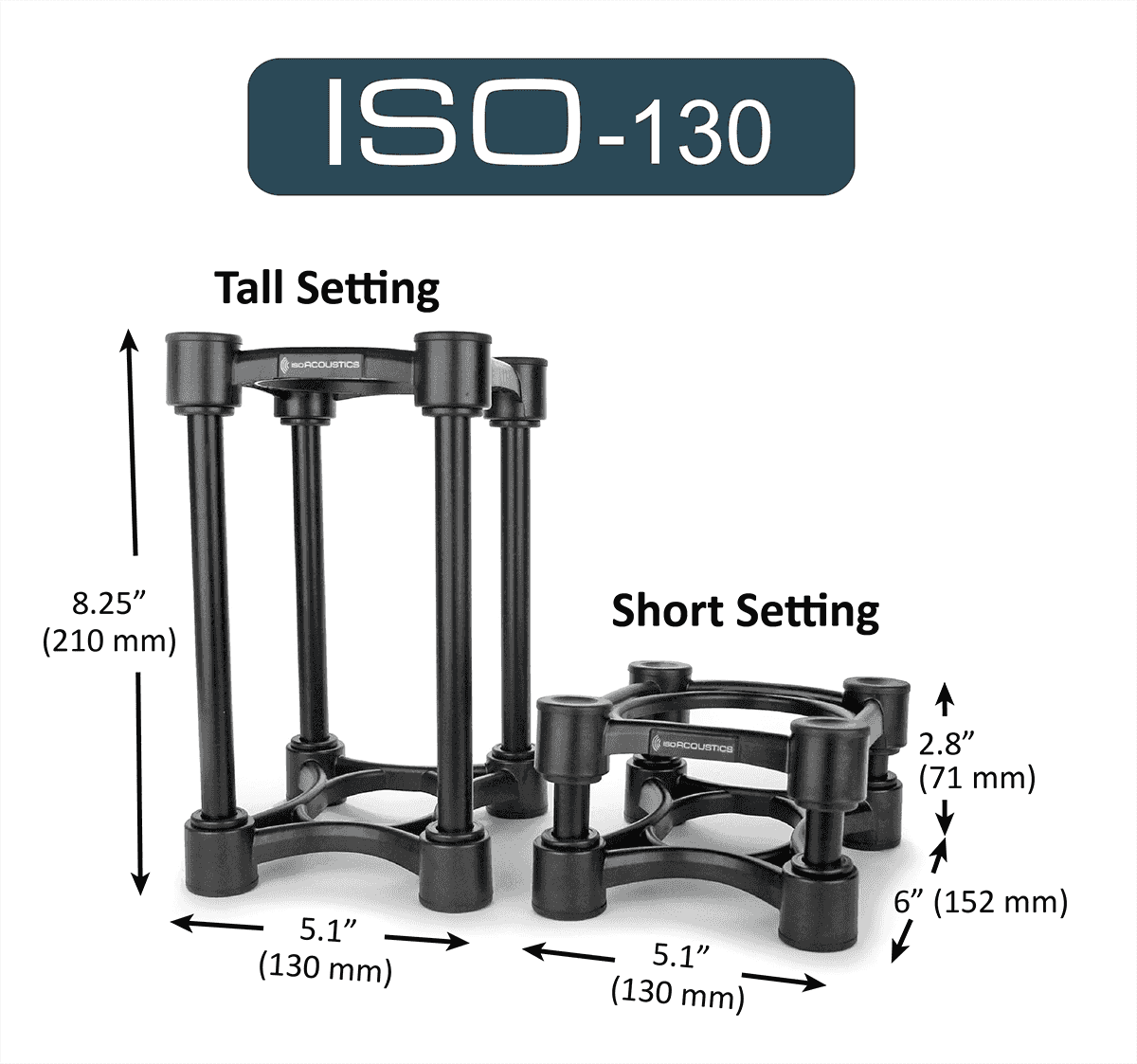 Isoacoustics Iso-130 (2 Supports) - Soportes para estudio - Variation 1