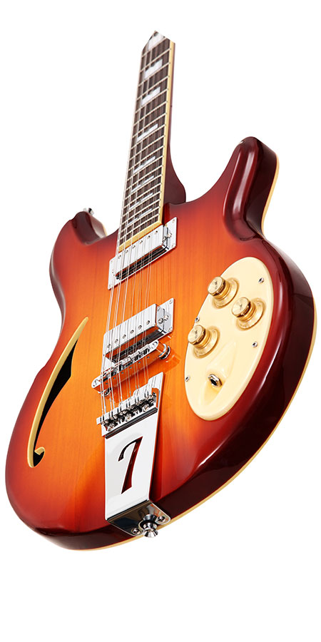 Italia Rimini 12 - Cherry Sunburst - Guitarra eléctrica semi caja - Variation 2