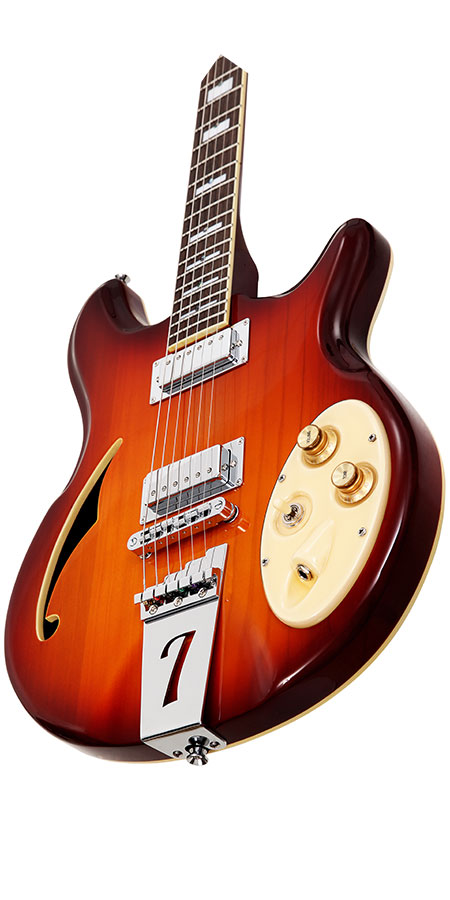 Italia Rimini 6 - Cherry Sunburst - Guitarra eléctrica de doble corte - Variation 1