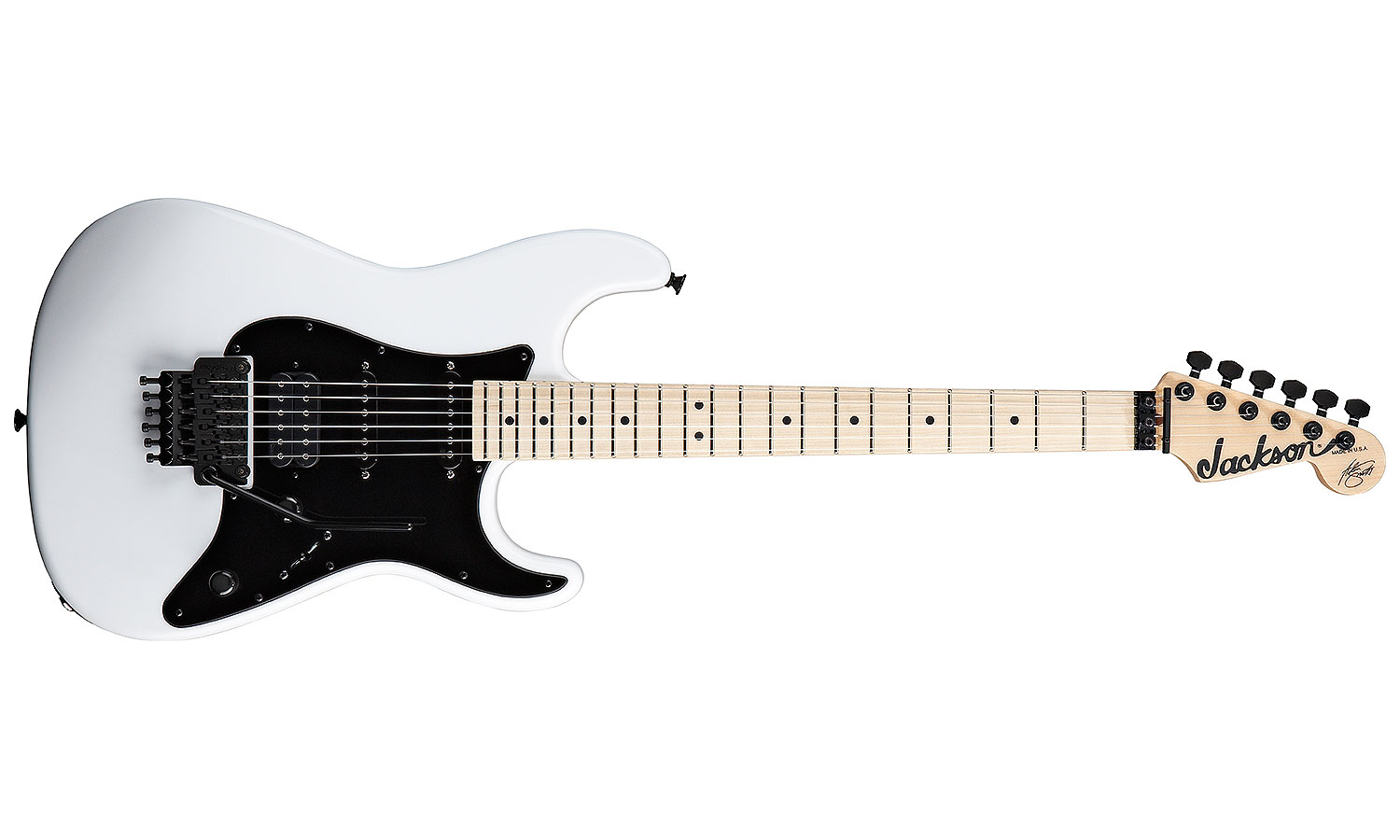 Jackson Adrian Smith San Dimas Sdx Signature Hss Fr Mn - Snow White - Guitarra eléctrica con forma de str. - Variation 1