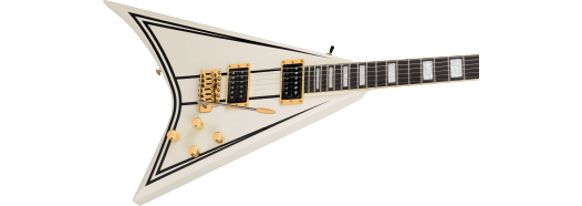 Jackson Cd1 Legend Series Rhoad Limited Edition Trem Hh Eb - White With Black Bevels - Guitarra electrica metalica - Variation 3