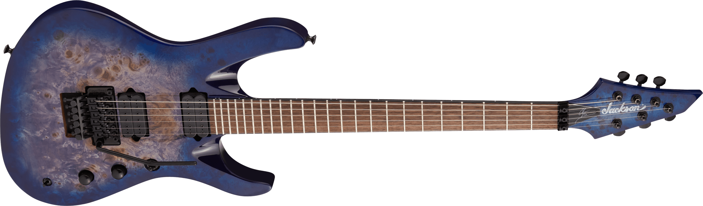 Jackson Chris Broderick Soloist 6 Pro 2h Dimarzio Fr Lau - Trans Blue Poplar - Guitarra eléctrica con forma de str. - Variation 2