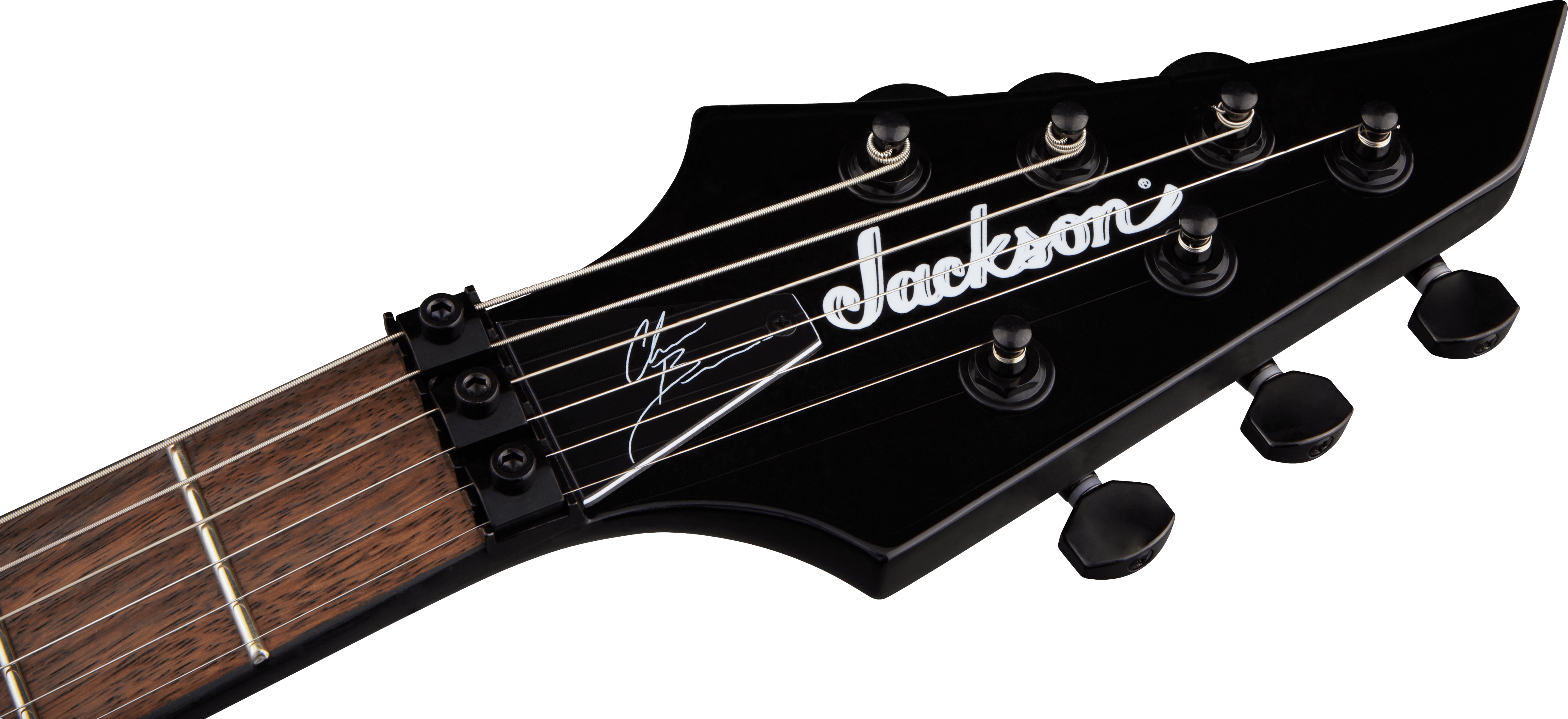 Jackson Chris Broderick Soloist 6 Pro Signature 2h Dimarzio Fr Lau - Gloss Black - Guitarra eléctrica con forma de str. - Variation 4