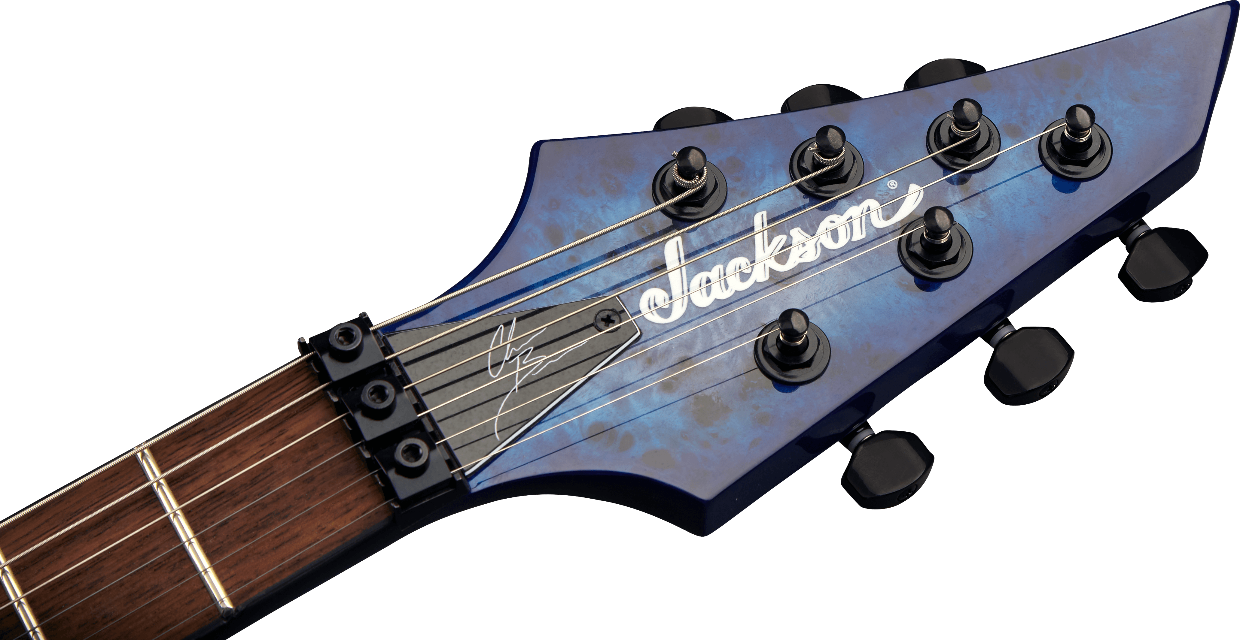 Jackson Chris Broderick Soloist 6 Pro 2h Dimarzio Fr Lau - Trans Blue Poplar - Guitarra eléctrica con forma de str. - Variation 4