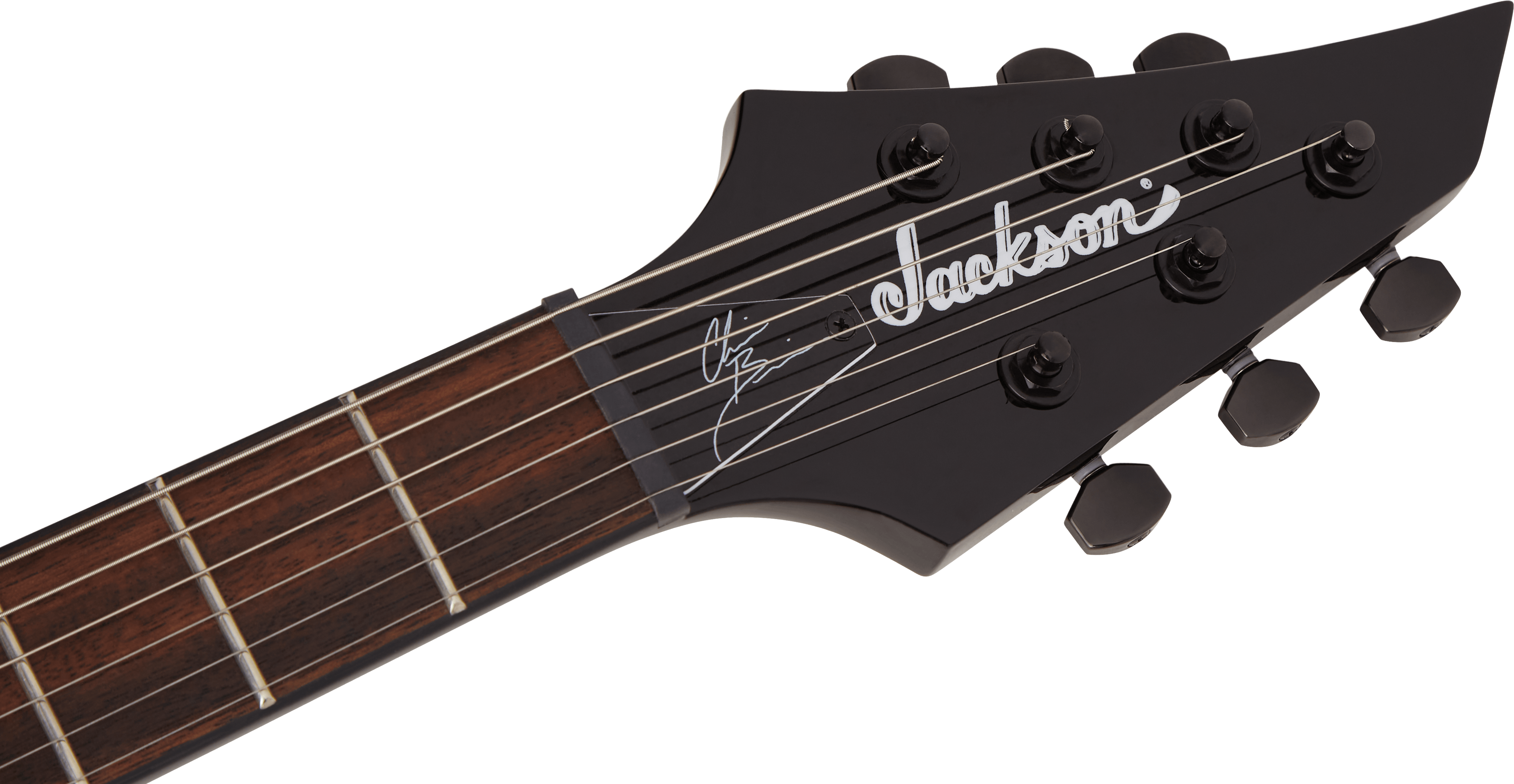 Jackson Chris Broderick Soloist 6 Pro Signature 2h Dimarzio Ht Lau - Gloss Black - Guitarra eléctrica con forma de str. - Variation 4