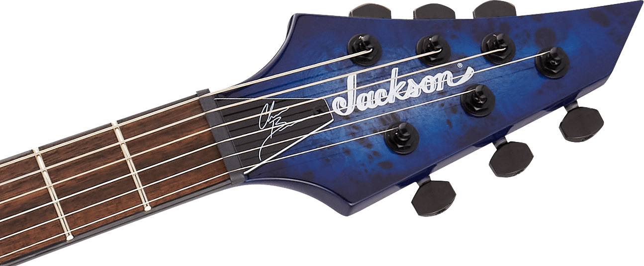 Jackson Chris Broderick Soloist 6 Pro 2h Dimarzio Ht Lau - Trans Blue Poplar - Guitarra eléctrica con forma de str. - Variation 4