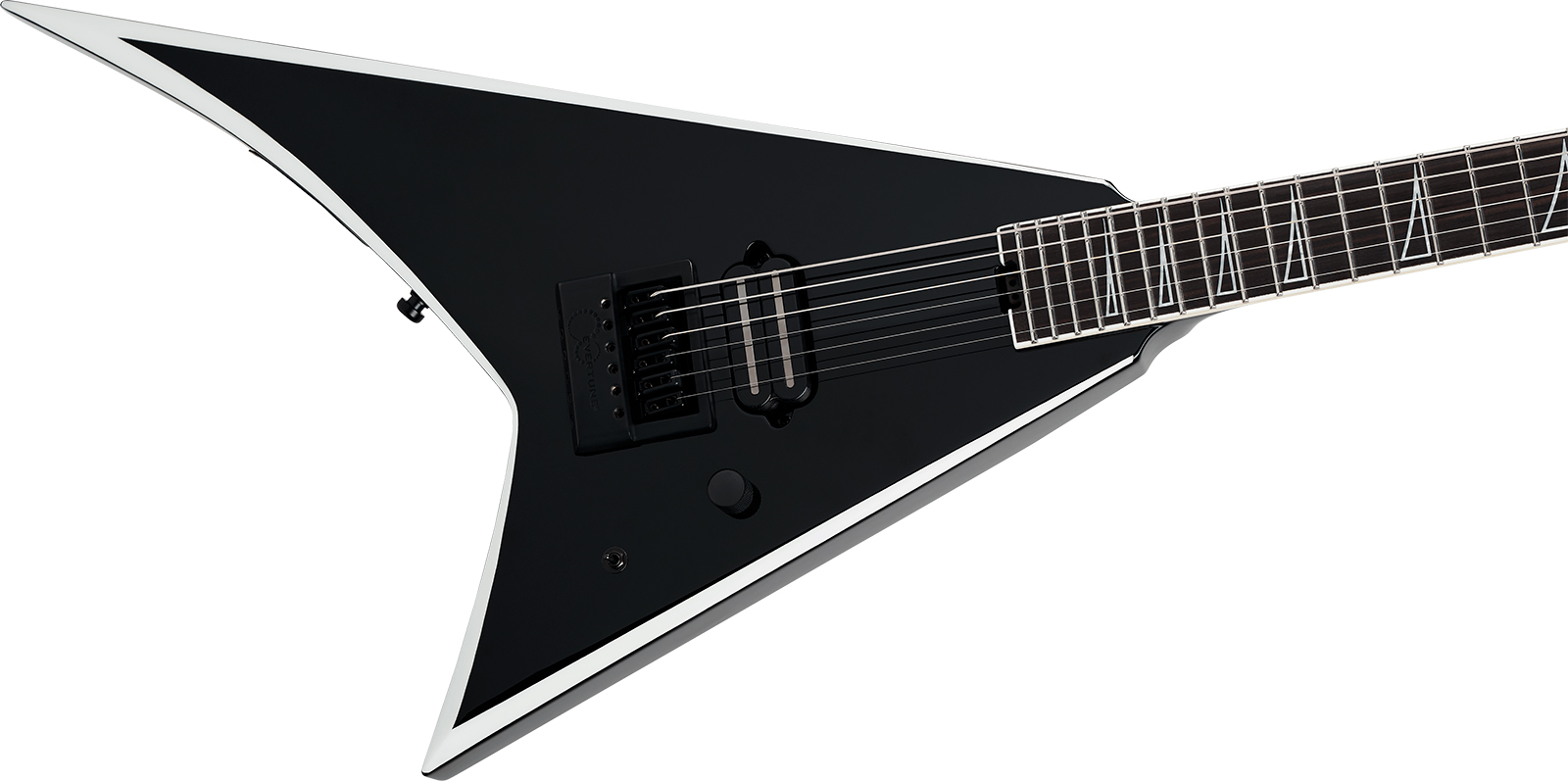 Jackson Christian Andrieu Rhoads Rr24 Evtn Cor Signature Cor 1h Fishman Fluence Ht Eb - Black W/ White Bevels - Guitarra eléctrica de autor - Variatio