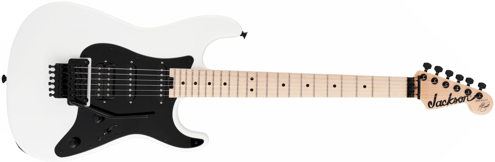 Jackson Adrian Smith San Dimas Usa Signature Hss Dimarzio Fr Mn - Snow White - Guitarra eléctrica con forma de str. - Main picture