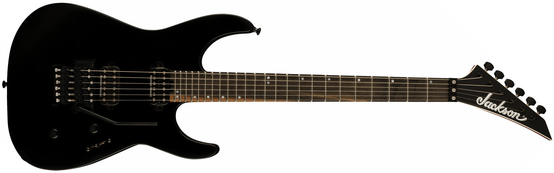 Jackson American Virtuoso 2h Seymour Duncan Fr Eb - Satin Black - Guitarra eléctrica con forma de str. - Main picture