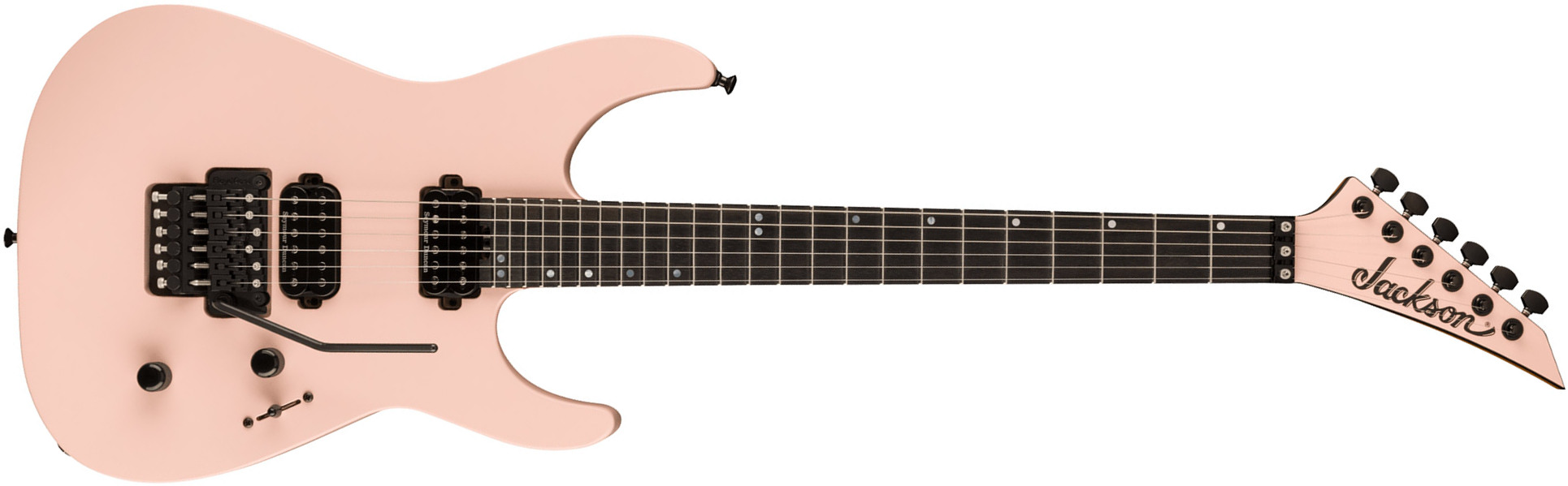 Jackson American Virtuoso Usa 2h Seymour Duncan Fr Eb - Satin Shell Pink - Guitarra eléctrica con forma de str. - Main picture