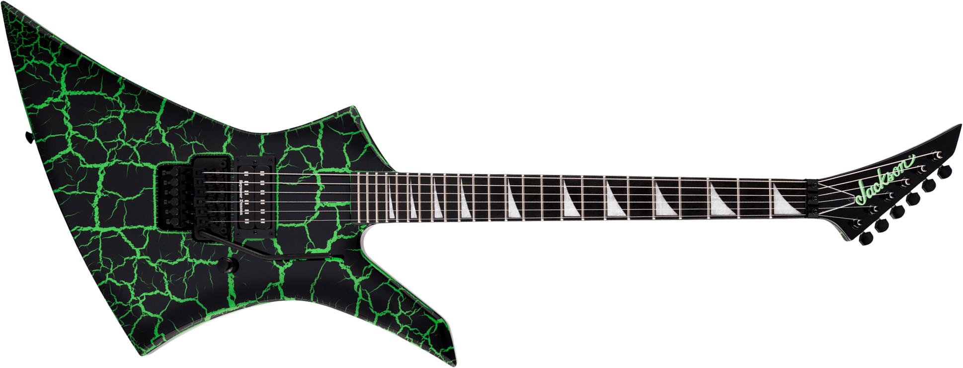 Jackson Brandon Ellis Kelly Pro Signature 1h Seymour Duncan Fr Eb - Green Crackle - Guitarra electrica metalica - Main picture
