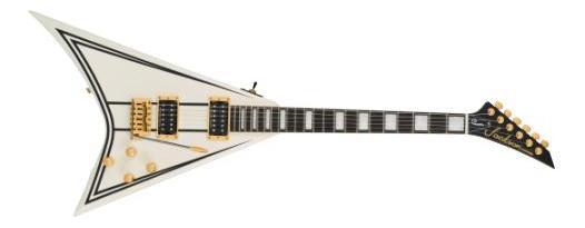 Jackson Cd1 Legend Series Rhoad Limited Edition Trem Hh Eb - White With Black Bevels - Guitarra electrica metalica - Main picture