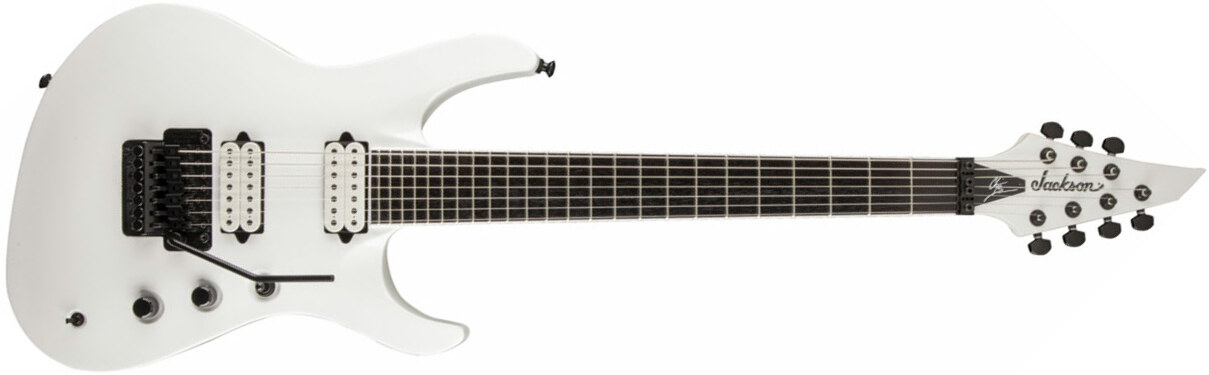 Jackson Chris Broderick Soloist 7 Pro Hh Dimarzio Fr Rw - Snow White - Guitarra eléctrica de 7 cuerdas - Main picture