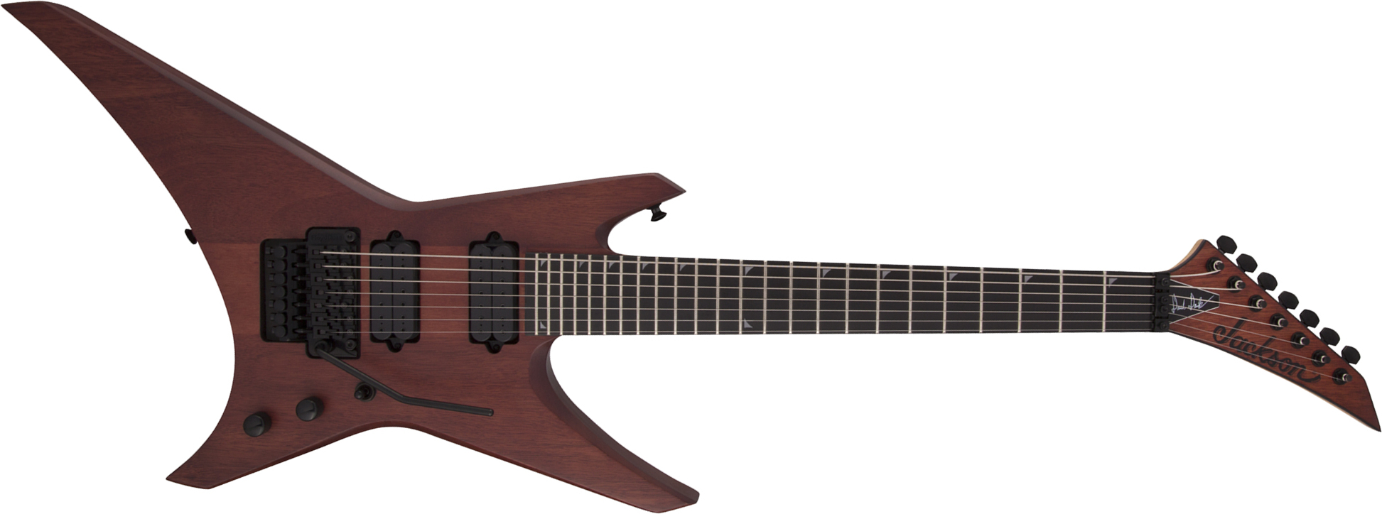 Jackson Dave Davidson Warrior Wr7 Mah Pro Signature 2h Dimarzio Fr Eb - Walnut Stain - Guitarra eléctrica de 7 cuerdas - Main picture