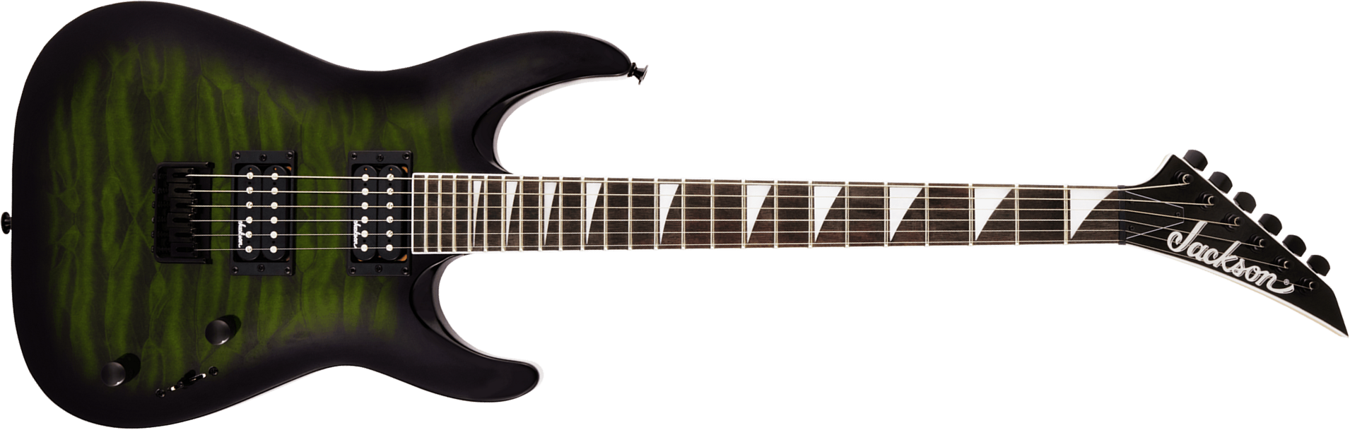 Jackson Dinky Arch Top Js32q Dka  Ht 2h Ama - Trans Green Burst - Guitarra electrica metalica - Main picture
