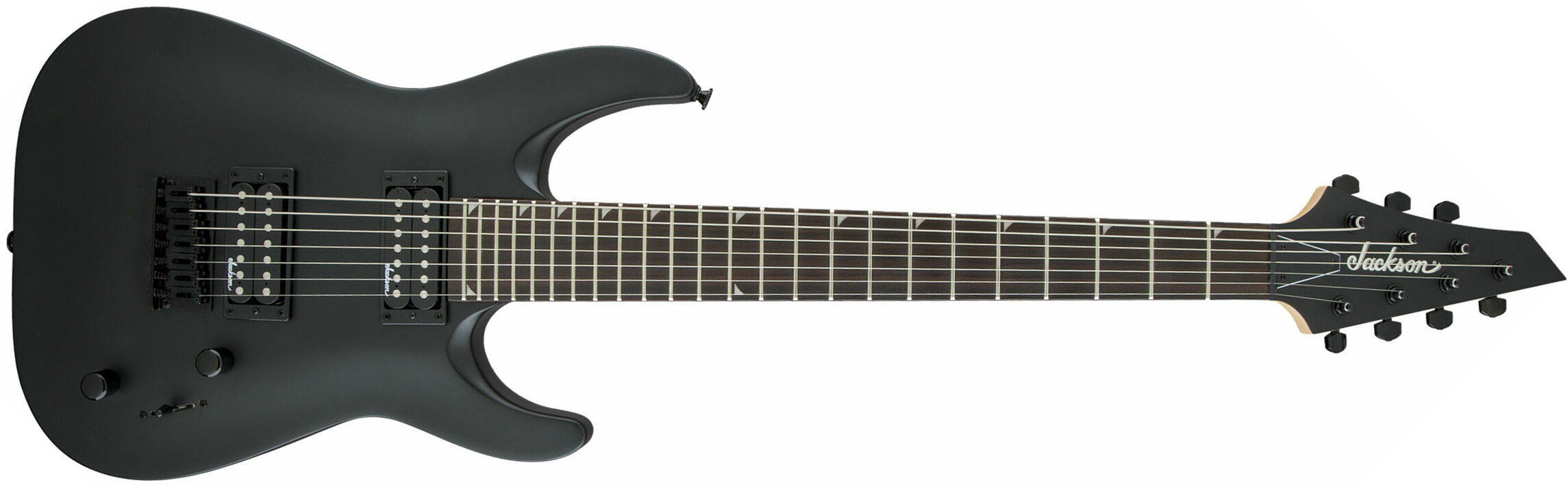 Jackson Dinky Archtop Js22-7 Dka 2h Ht Ama - Satin Black - Guitarra eléctrica de 7 cuerdas - Main picture