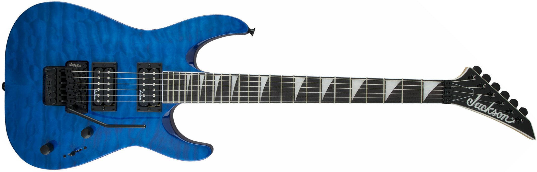 Jackson Dinky Archtop Js32q Dka 2h Fr Ama - Trans Blue - Guitarra eléctrica de doble corte - Main picture