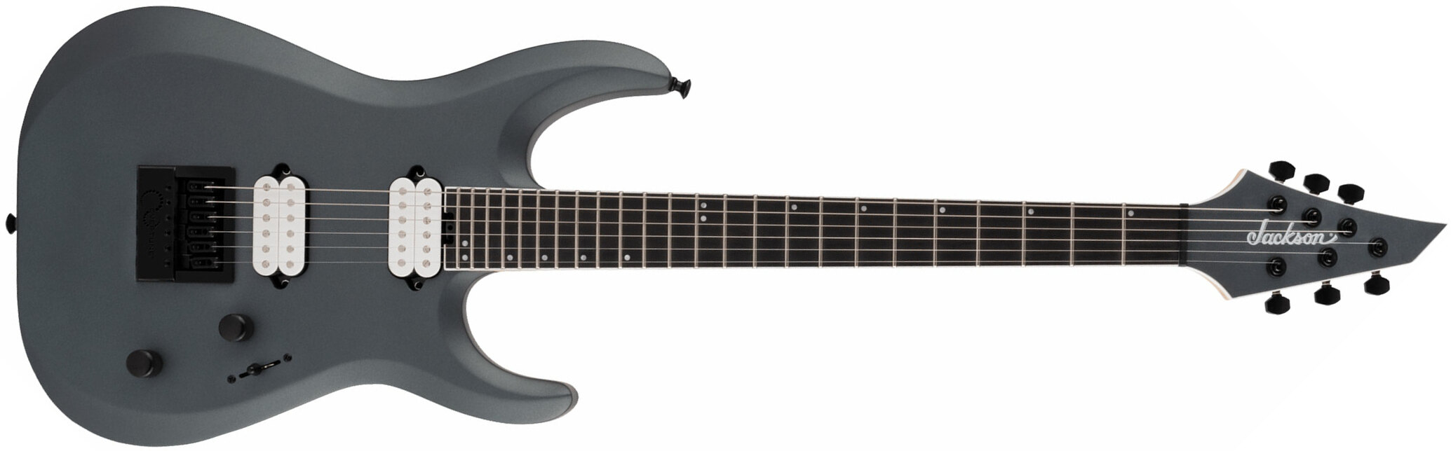 Jackson Dinky Dk Modern Evertune 6 Pro 2h Fishman Fluence Eb - Satin Graphite - Guitarra eléctrica con forma de str. - Main picture