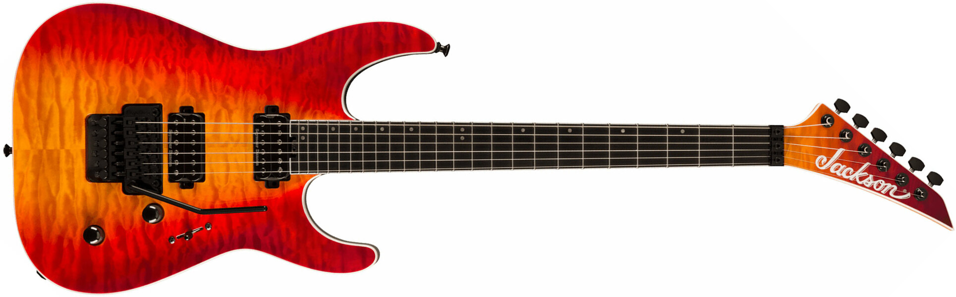 Jackson Dinky Dkaq Pro Plus 2h Seymour Duncan Fr Eb - Firestorm - Guitarra eléctrica con forma de str. - Main picture