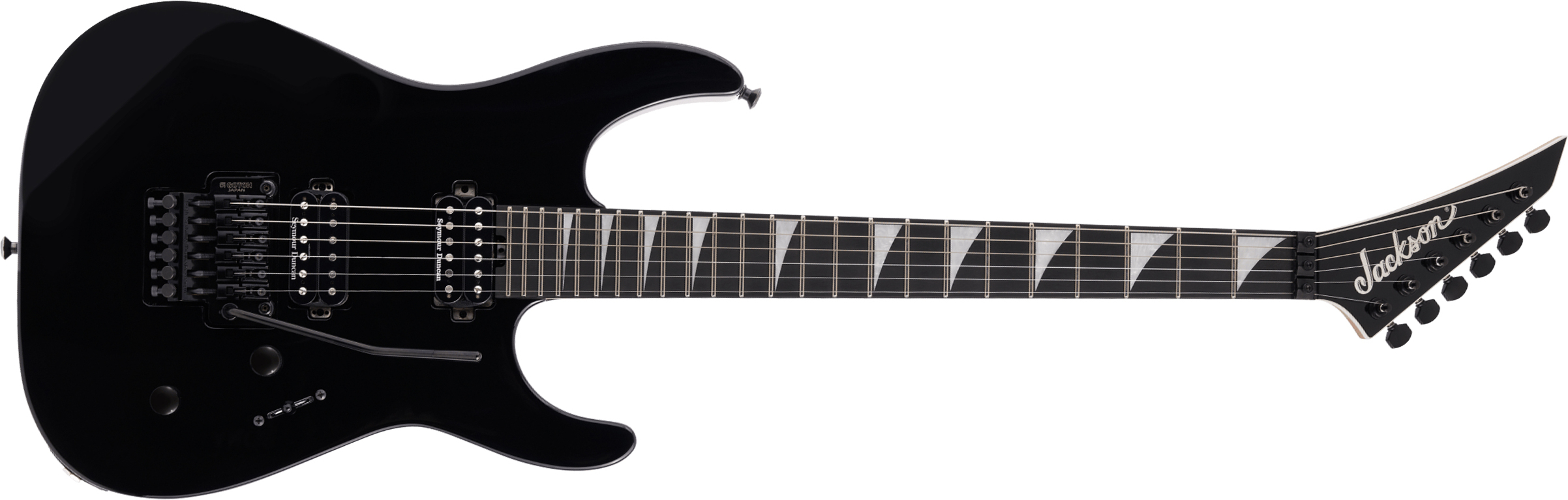 Jackson Dinky Dkr Mah Mj Jap 2h Seymour Duncan Fr Eb - Black - Guitarra eléctrica con forma de str. - Main picture