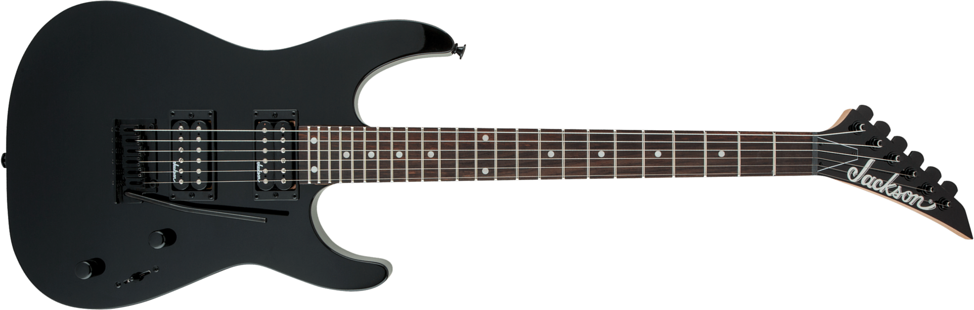 Jackson Dinky Js12 2h Trem Ama - Black - Guitarra electrica metalica - Main picture