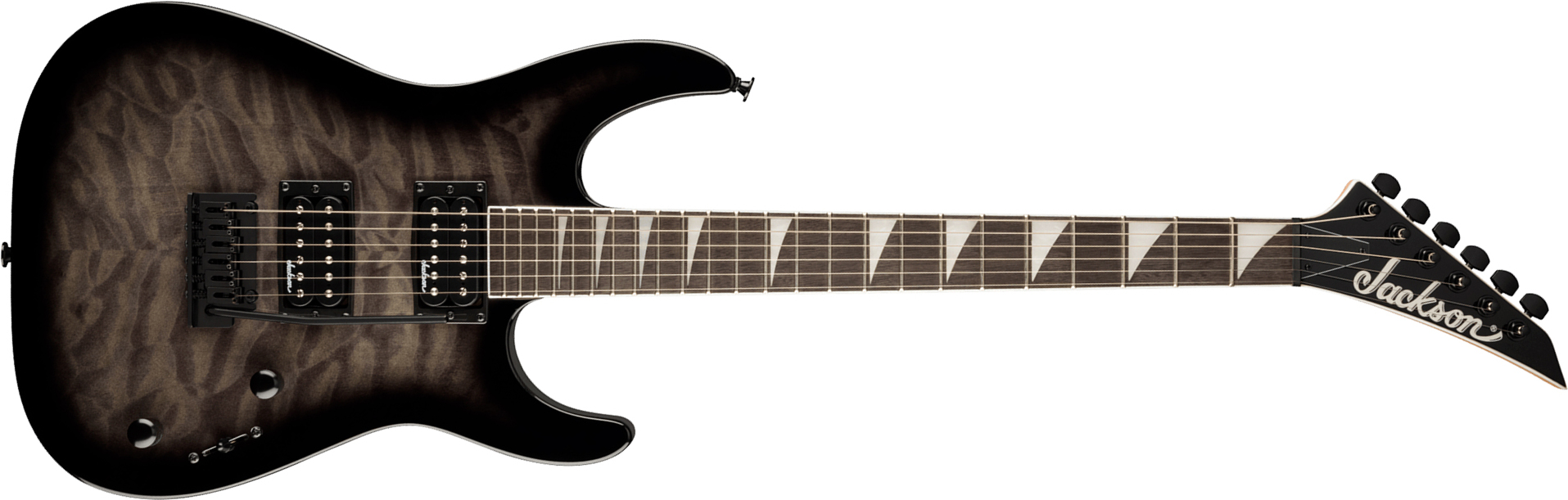 Jackson Dinky Js20 Dkq 2pt 2h Trem Ama - Transparent Black Burst - Guitarra eléctrica con forma de str. - Main picture
