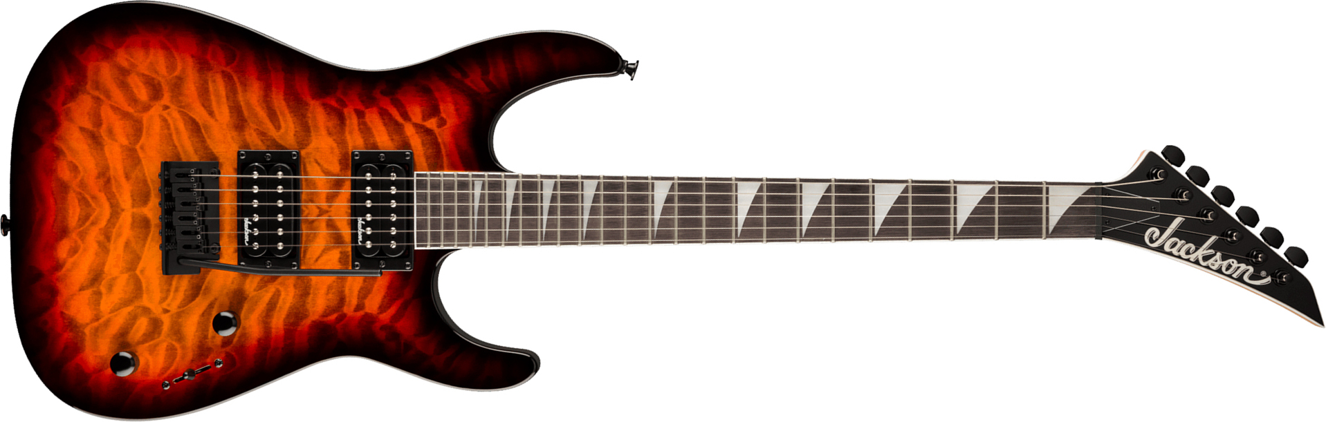 Jackson Dinky Js20 Dkq 2pt 2h Trem Ama - Transparent Tobacco Burst - Guitarra eléctrica con forma de str. - Main picture
