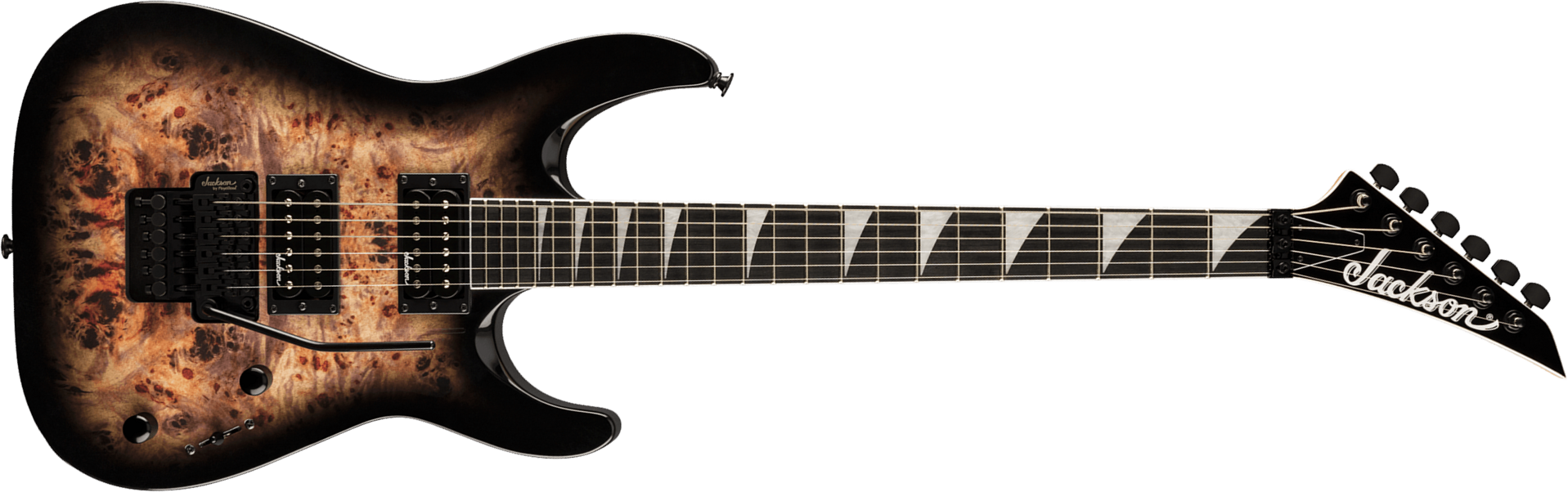 Jackson Dinky Js32 Dkap 2h Fr Ama - Transparent Black Burst - Guitarra eléctrica con forma de str. - Main picture