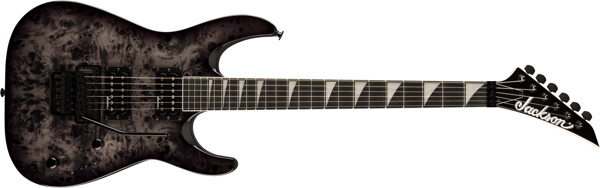 Jackson Dinky Js32 Dkap 2h Fr Ama - Transparent Black - Guitarra eléctrica con forma de str. - Main picture