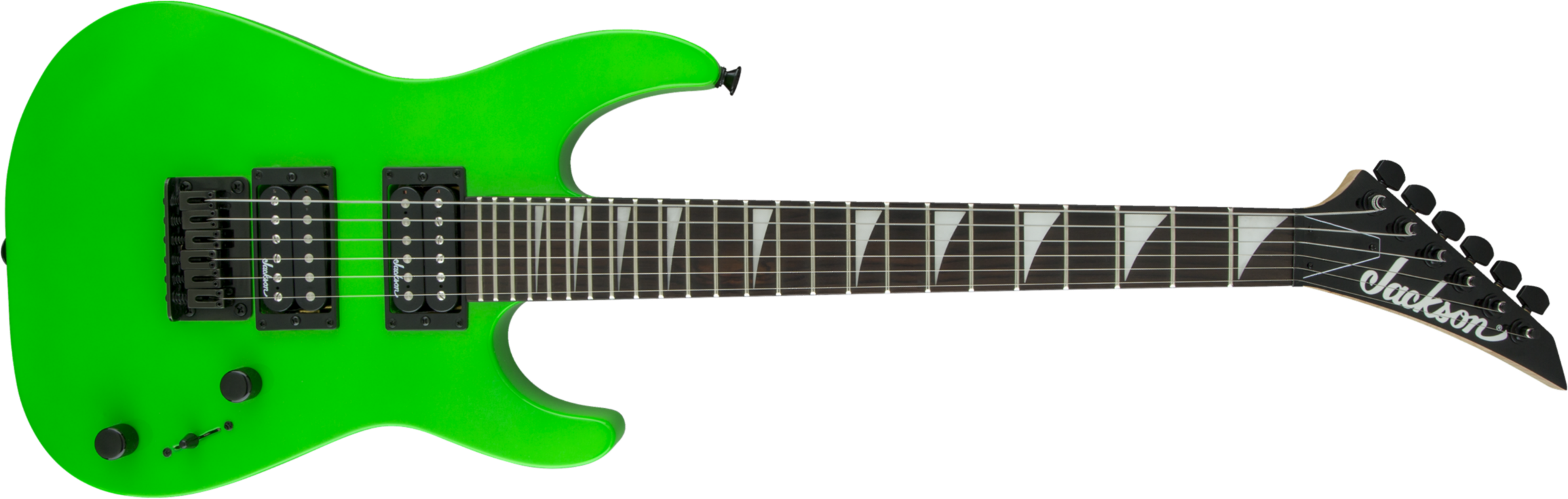 Jackson Dinky Minion Js1x Diapason Court Hh Ht Ama - Neon Green - Guitarra eléctrica para niños - Main picture