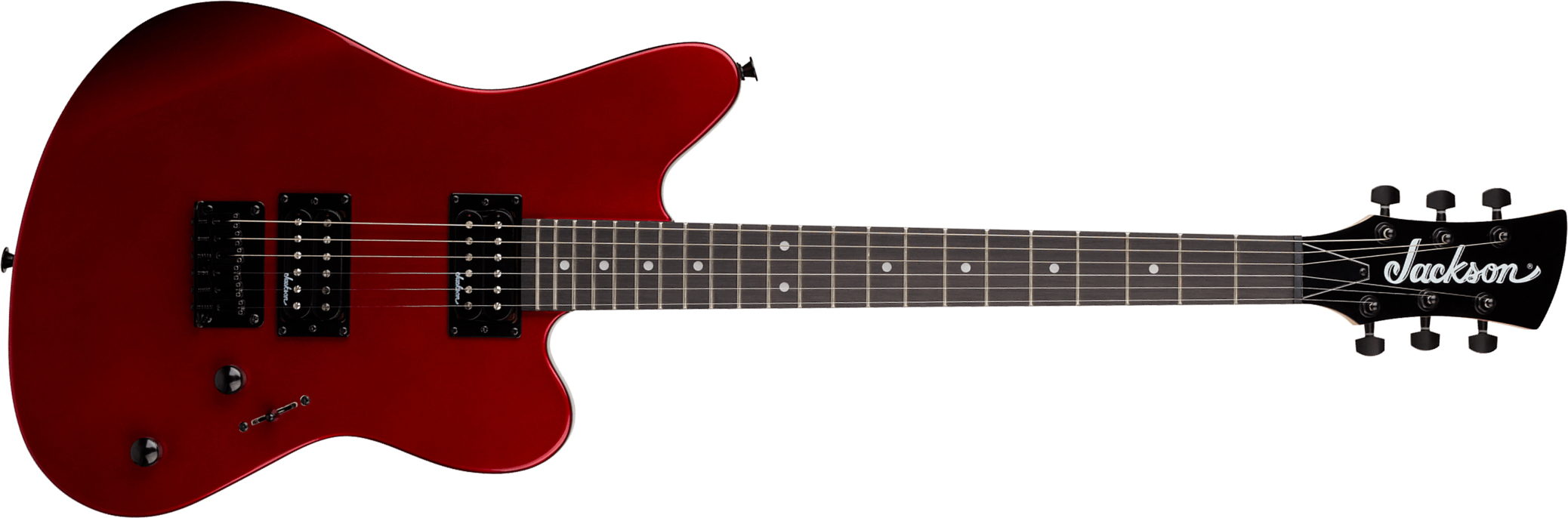Jackson Js22 Surfcaster 2h Ht Ama - Metallic Red - Guitarra electrica retro rock - Main picture