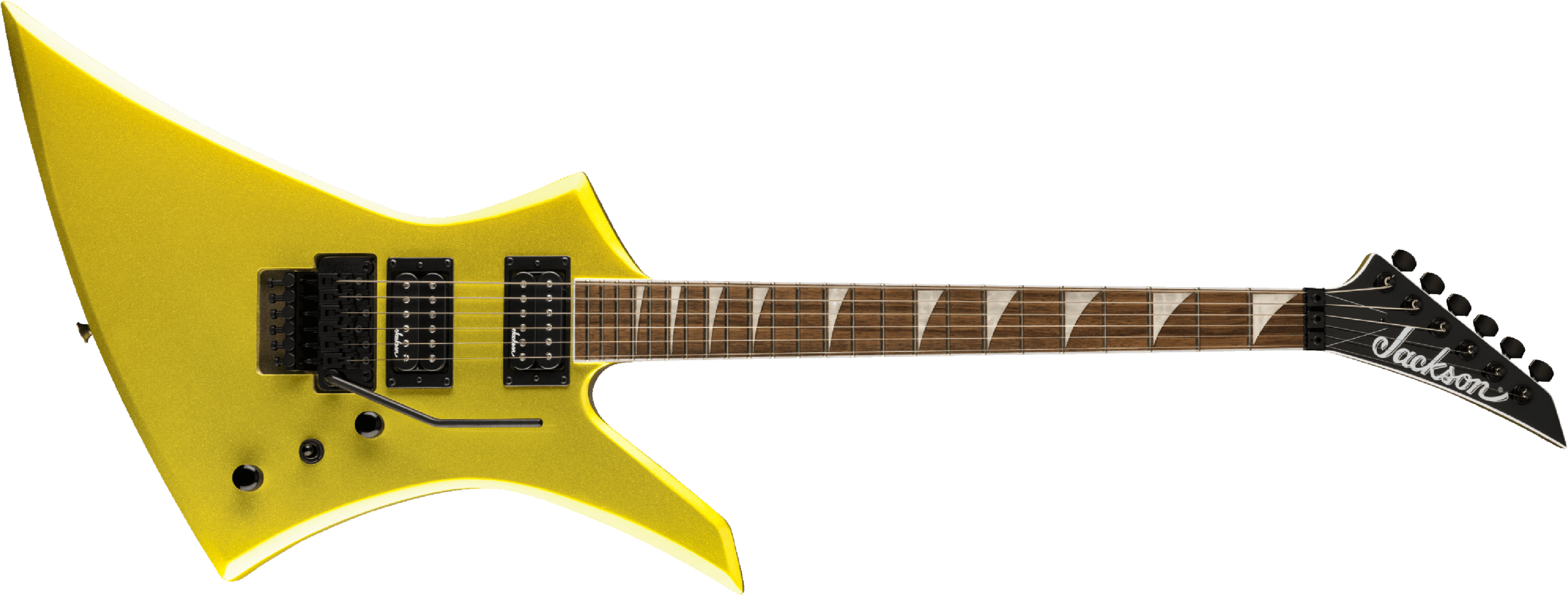Jackson Kelly Kex X-series Trem Fr Hh Lau - Lime Green Metallic - Guitarra electrica metalica - Main picture