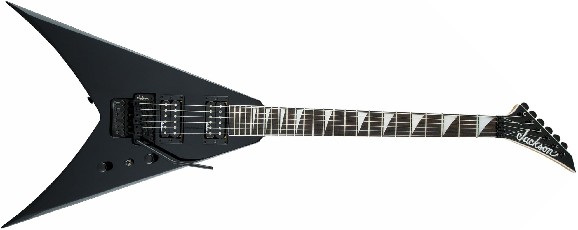 Jackson King V Js32 2h Fr Ama - Black - Guitarra electrica metalica - Main picture